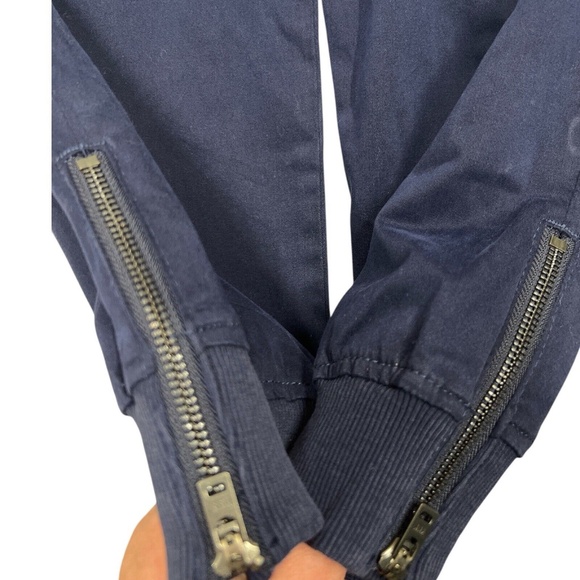 Kut From The Kloth Jogger Pants High Rise Crop Cargo Pockets Zip Ankles Blue 14 - Picture 7 of 16